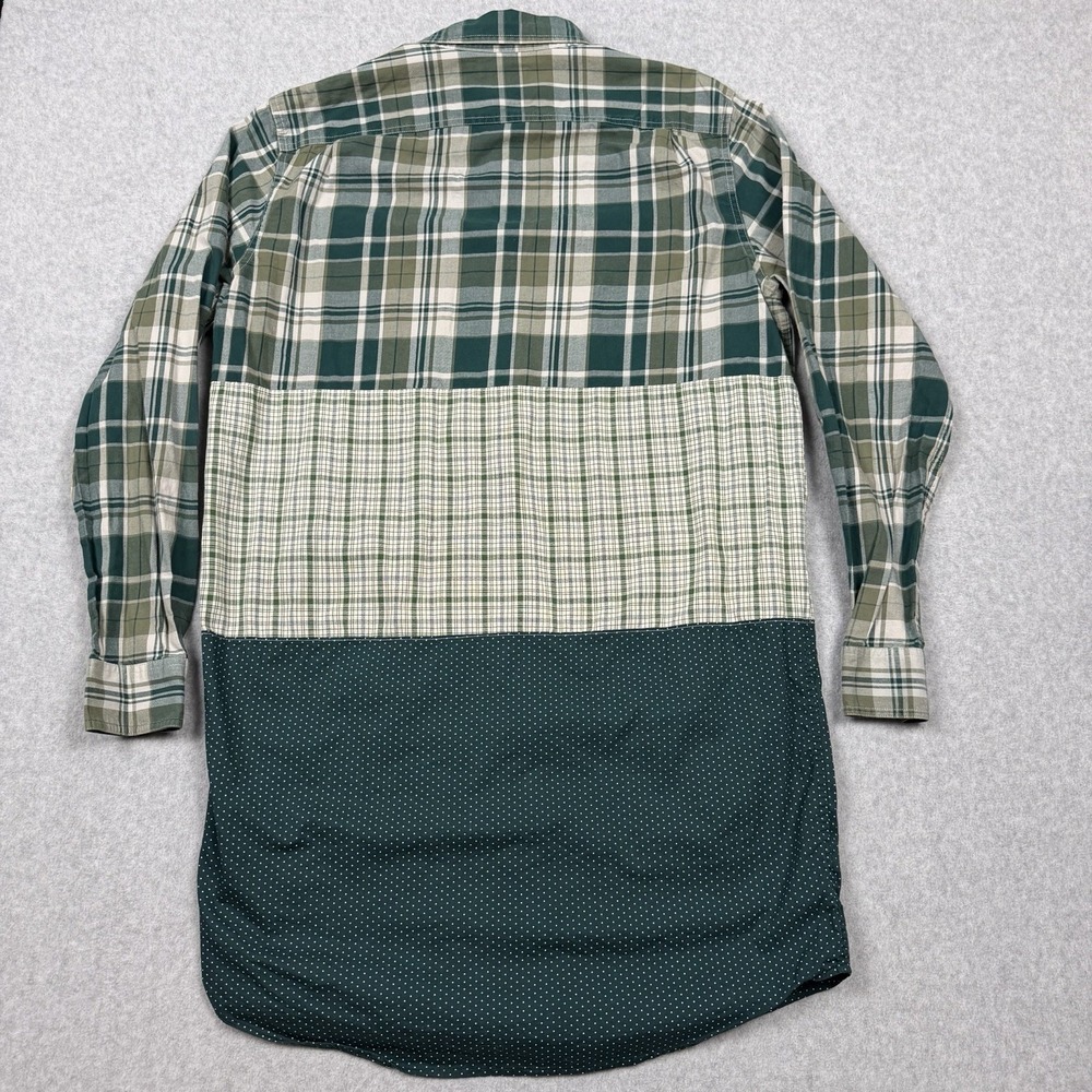 LL Bean Signature Slim Fit LT Deer Patchwork Plaid Cotton Button-Up Shirt Farm - Picture 15 of 16
